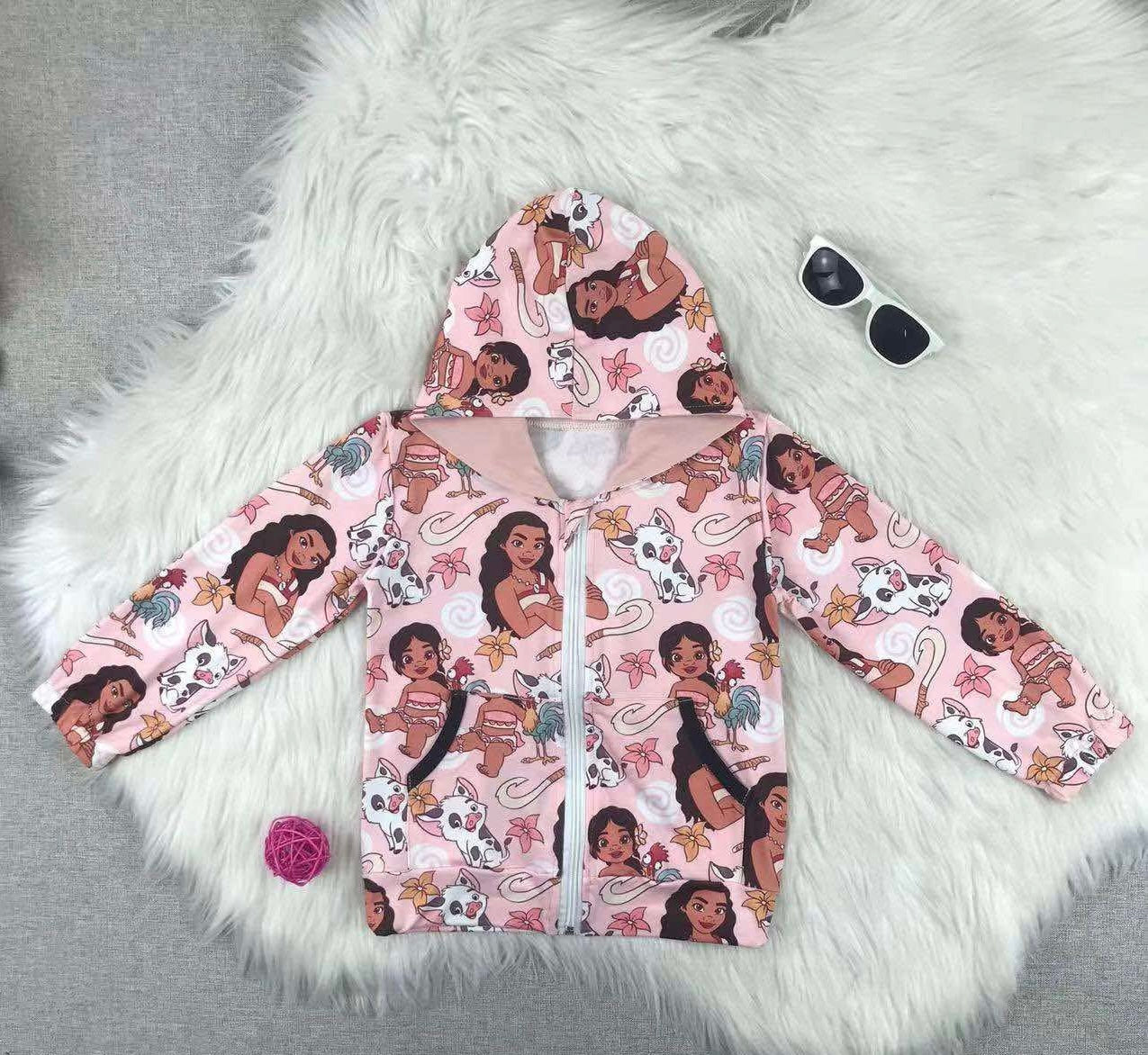 Moana & lil sister zip up