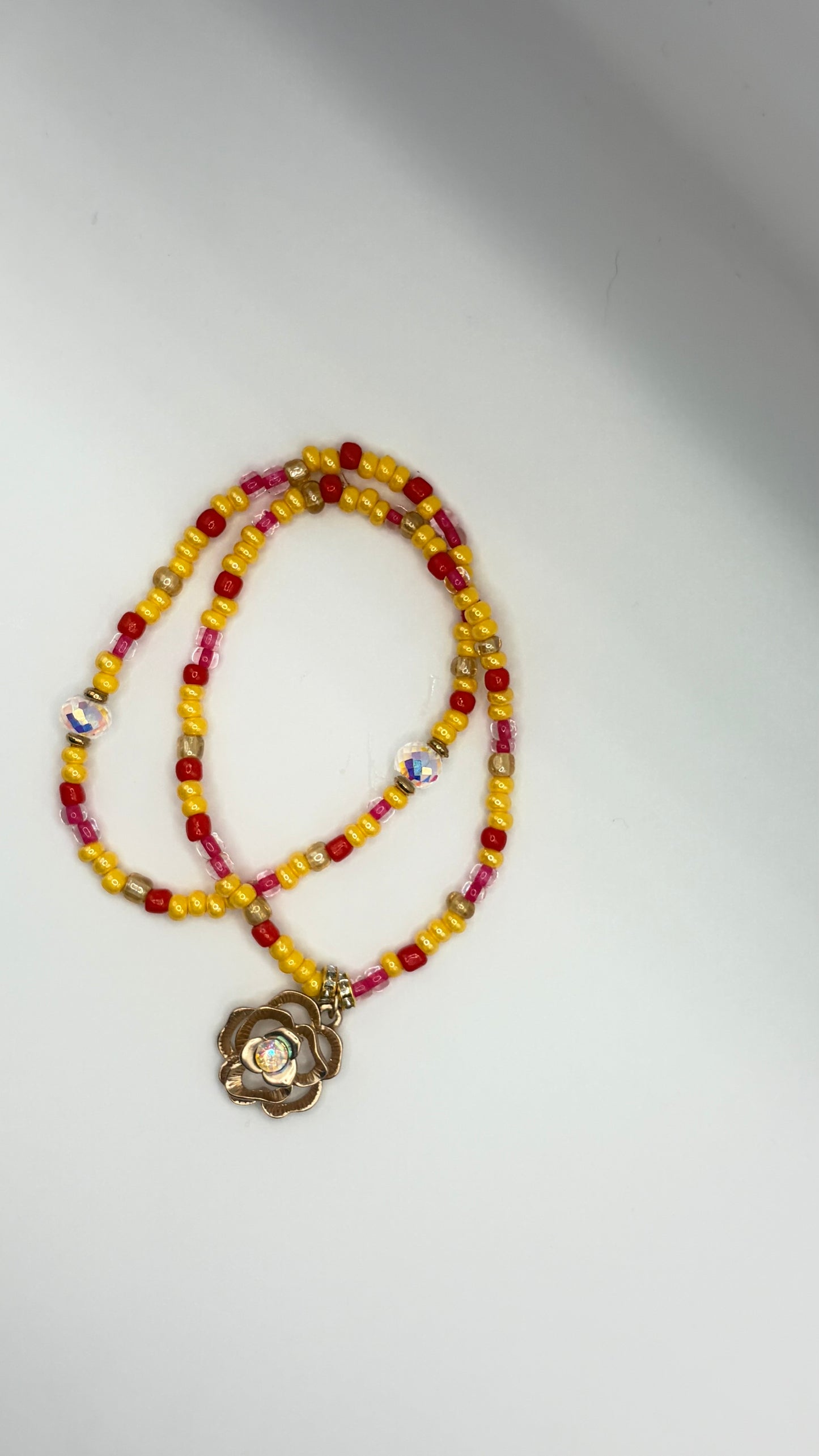 Enchanted Rose Inspired Beaded Bracelet | Fairy Tale Princess Stackable Bracelet | Handmade Theme Park Jewelry