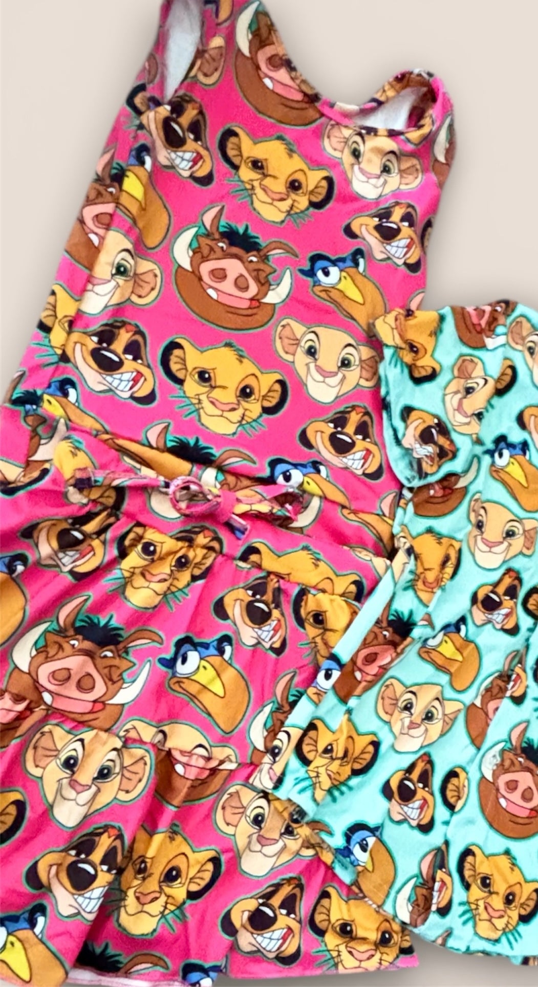 Lion King Safari Friends Pink Girls Set | Kids Character Inspired Outfit | Matching Family Park Outfit | Boutique Girls Tank & Skirt Set