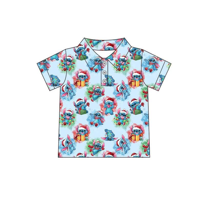 Stitch Christmas Button-Up Shirt | Boys & Men’s Matching Holiday Shirt | Family Matching Christmas Outfit | Preorder