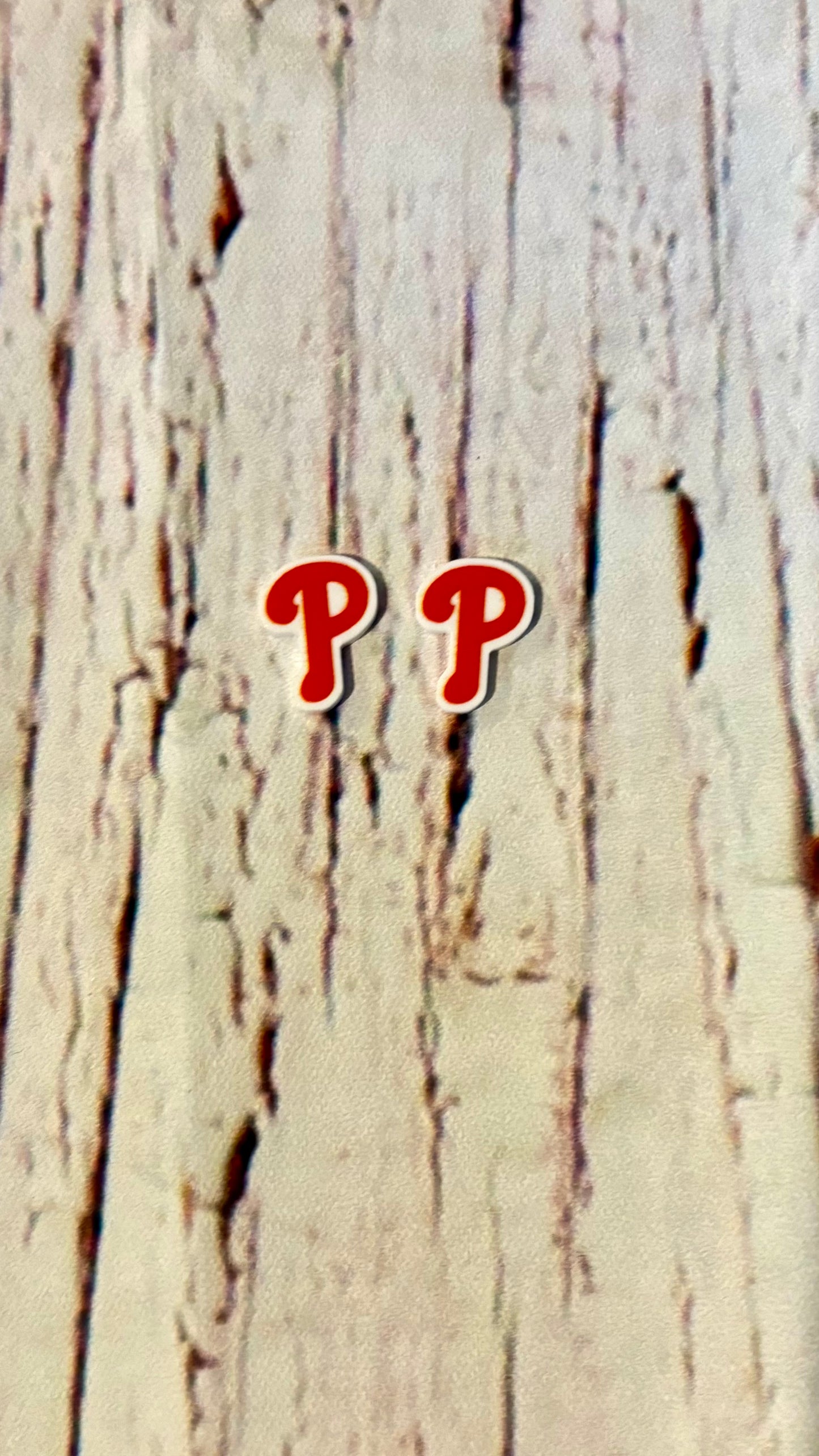 Phillies emblem earring studs