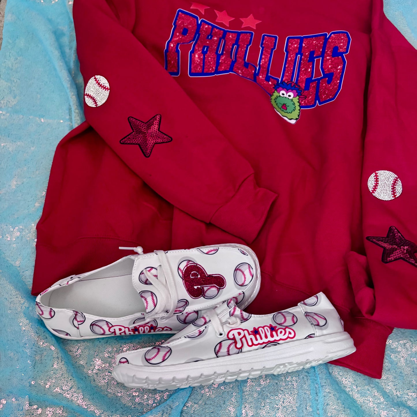 Faux Glitter Phils 1/4 zip up