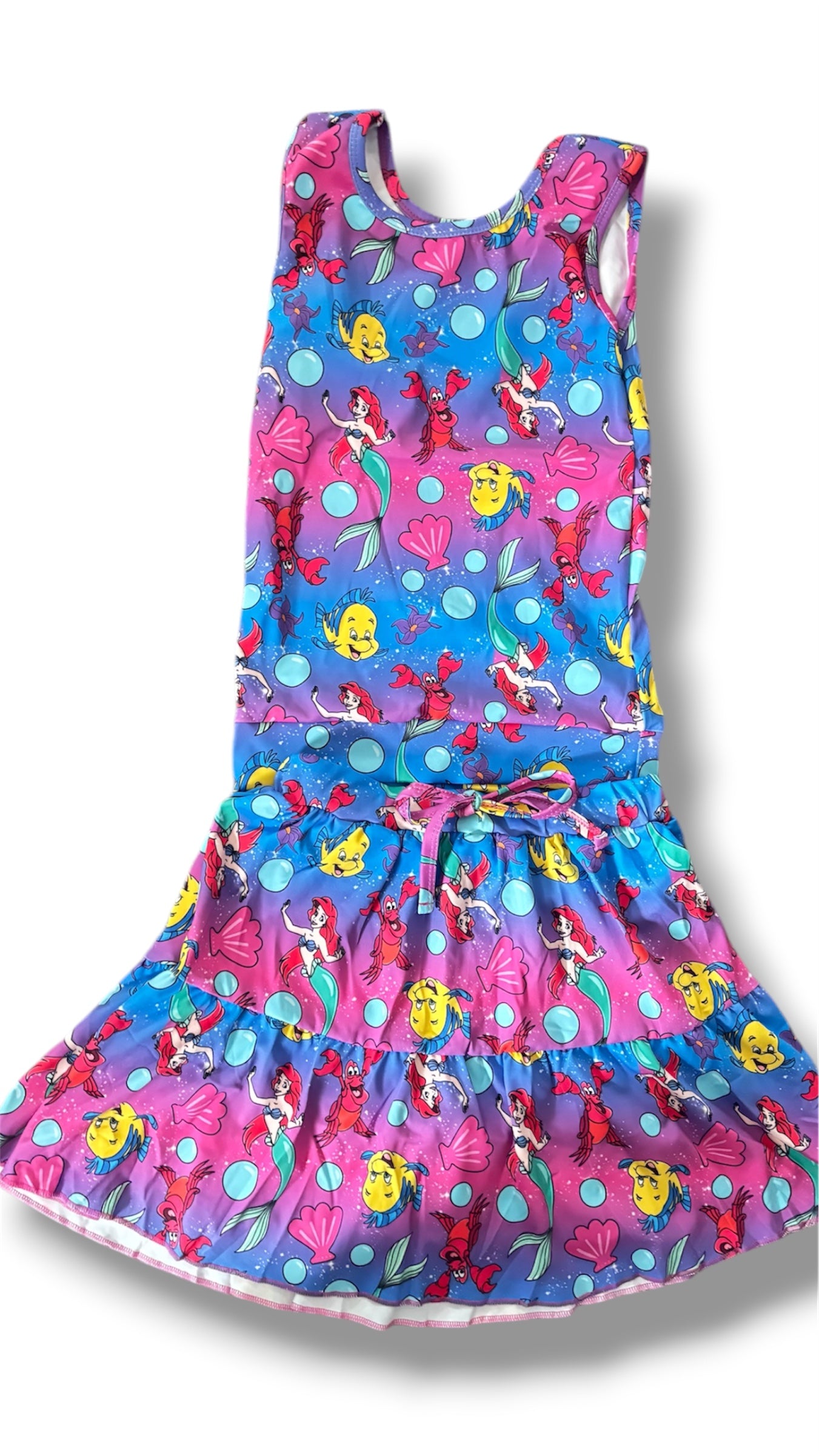 Under the Sea Princess Girls Skirt Set | Full Length Tank & Twirl Skirt | Magical Ocean Boutique Outfit