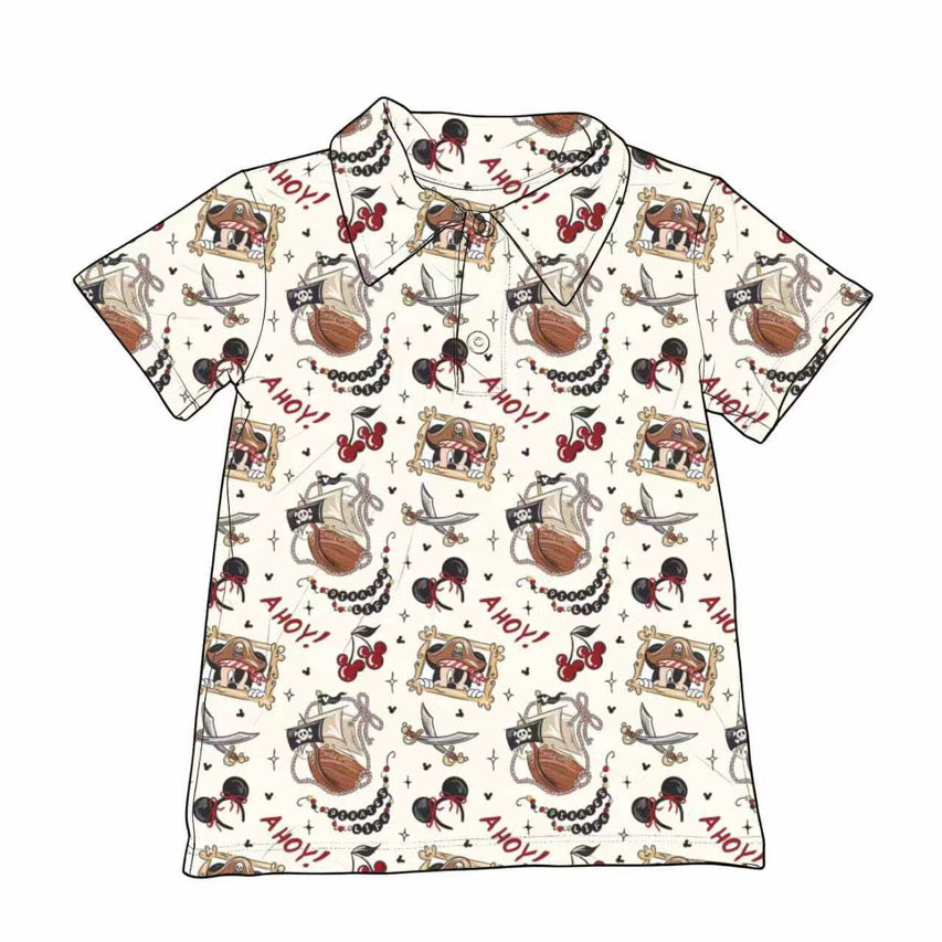Pirate Adventure Boys Polo Shirt | Cruise Wear, Magic Kingdom Vacation & Matching Family Outfit