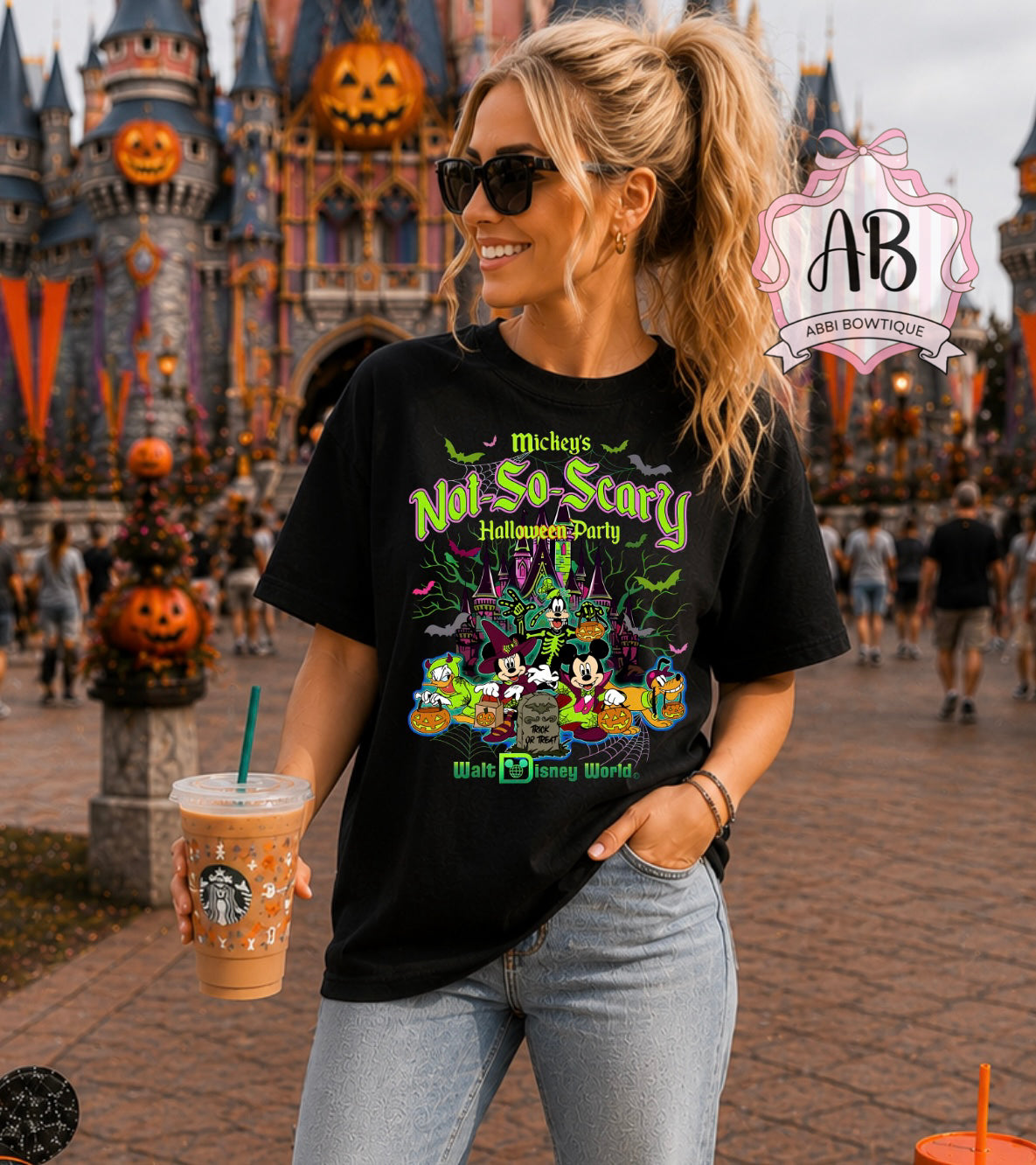 Not So Scary Halloween Party Shirt | Halloween Tee | Spooky Mouse Graphic T-Shirt | Magic Kingdom Halloween Shirt