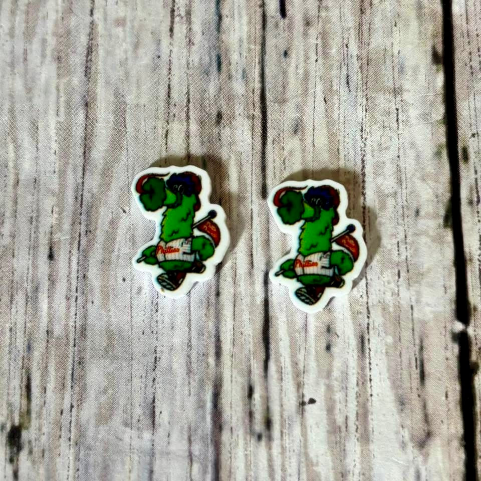 Phillies emblem earring studs