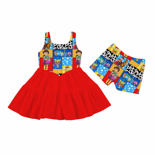 PREORDER- Bonnie’s Toy Box Twirl Dress & Shorts Set