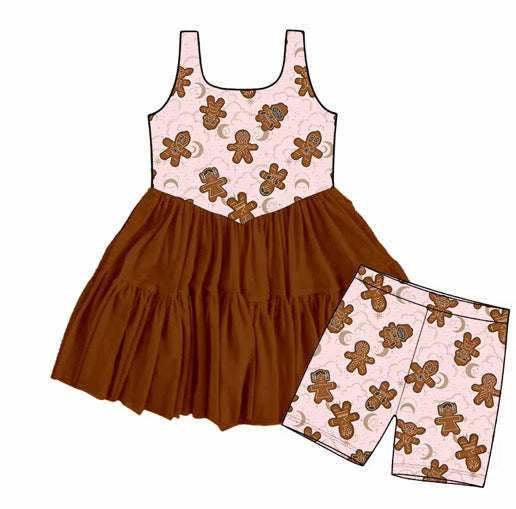Preorder Star Wars Gingerbread Twirl Dress | Girls Holiday Boutique Dress | Family Matching Christmas Outfit | Galactic Christmas Park Dress | Holiday Vacation Dress