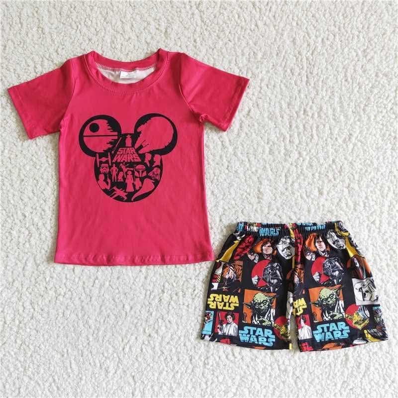 Boys Star Wars Inspired 2 Piece Shorts Set | Character Tee & Matching Summer Outfit
