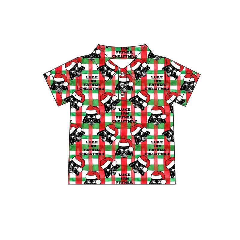 Preorder Family Matching Darth Vader Christmas Button-Up Shirt | Boys & Men’s Star Wars Holiday Style Shirt | Festive Christmas Vacation Top