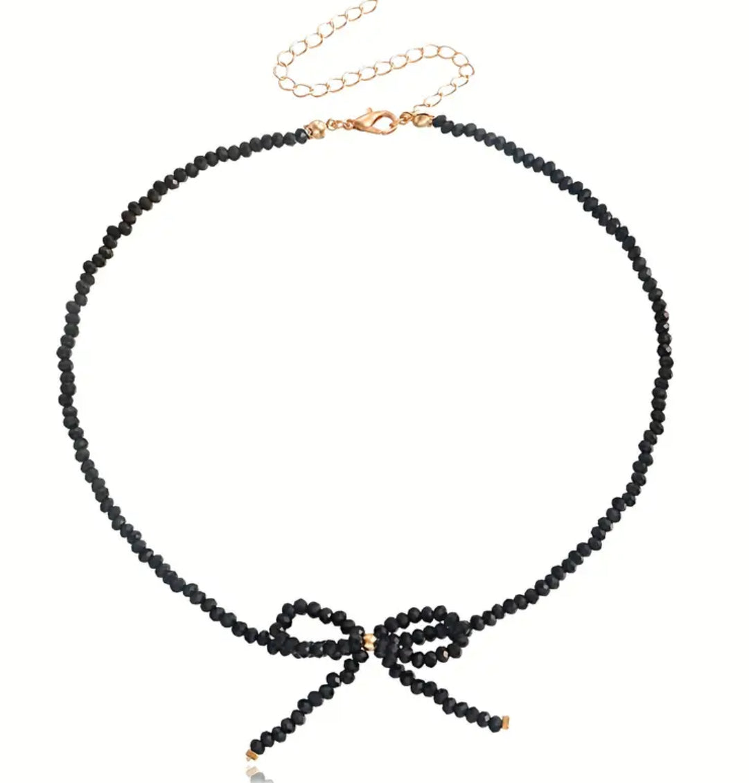 Bow beaded necklace