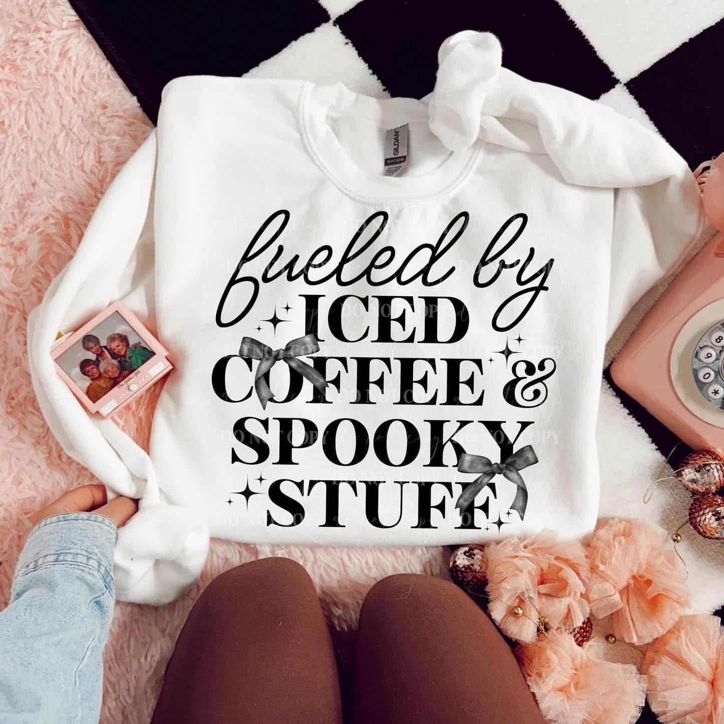 “Fueled by Iced coffee and…” sweatshirts