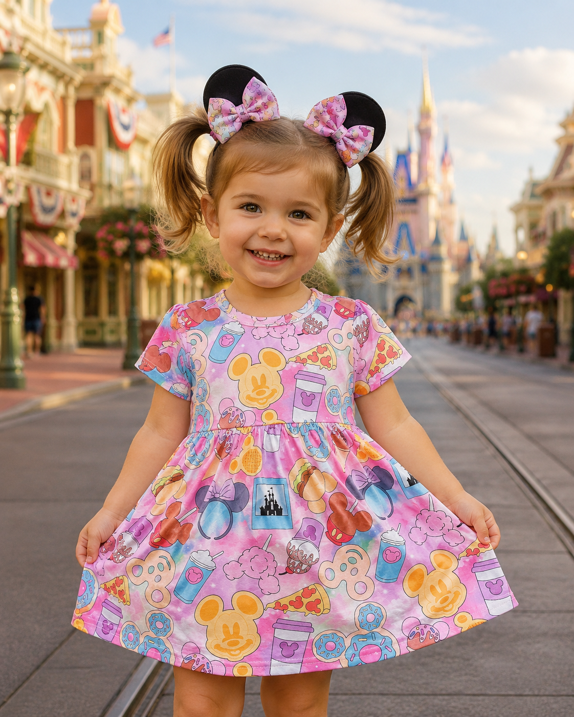 β¨ Magical Park Snack Dress for Girls β¨π©π°βοΈ