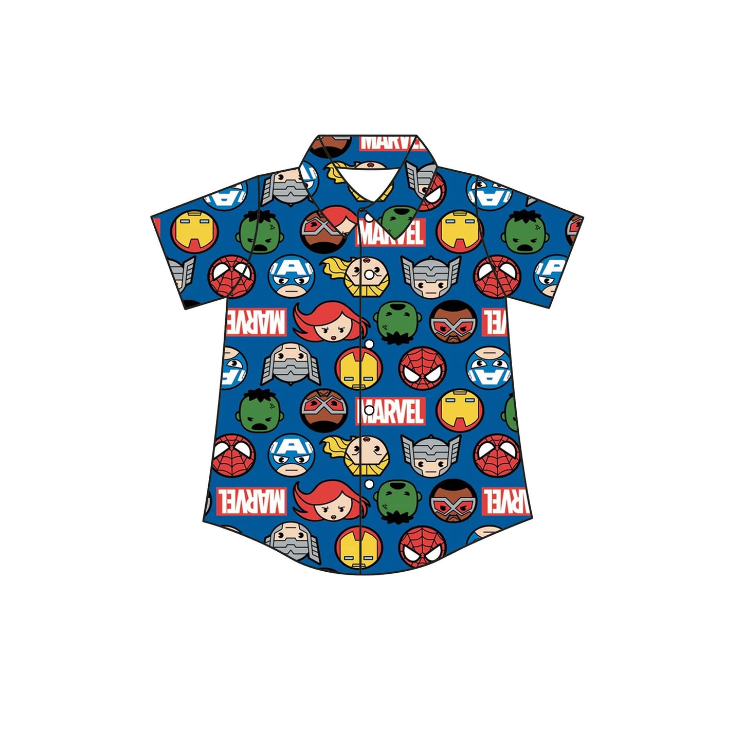 PREORDER boys/men’s Hero’s Characters button down