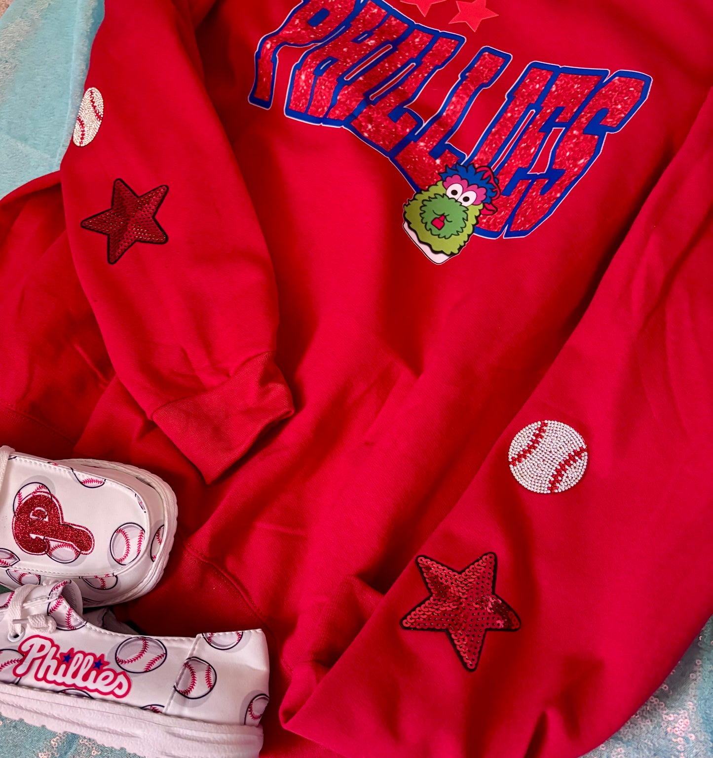Faux Glitter Phils 1/4 zip up