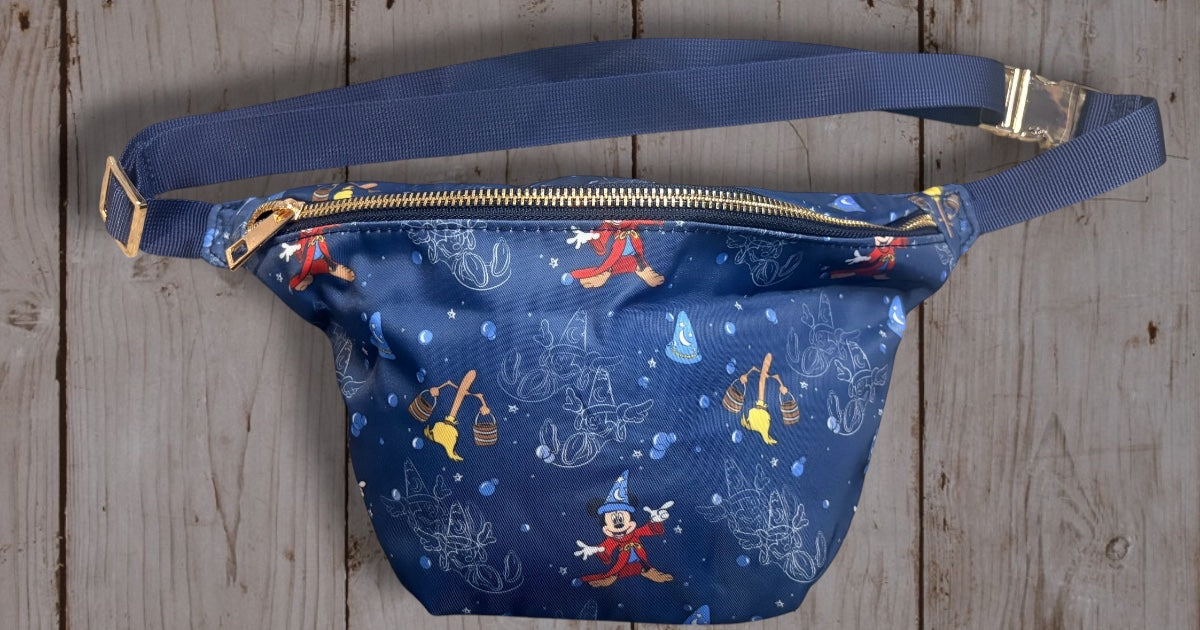 Sorcerer Mickey Magic Belt Bag | Navy Blue Mickey Mouse Fanny Pack | Inspired Magical Crossbody Waist Bag | Magic Kingdom Park Bag