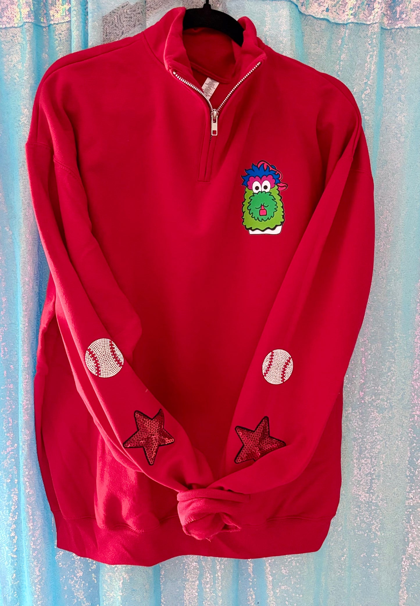 Faux Glitter Phils 1/4 zip up