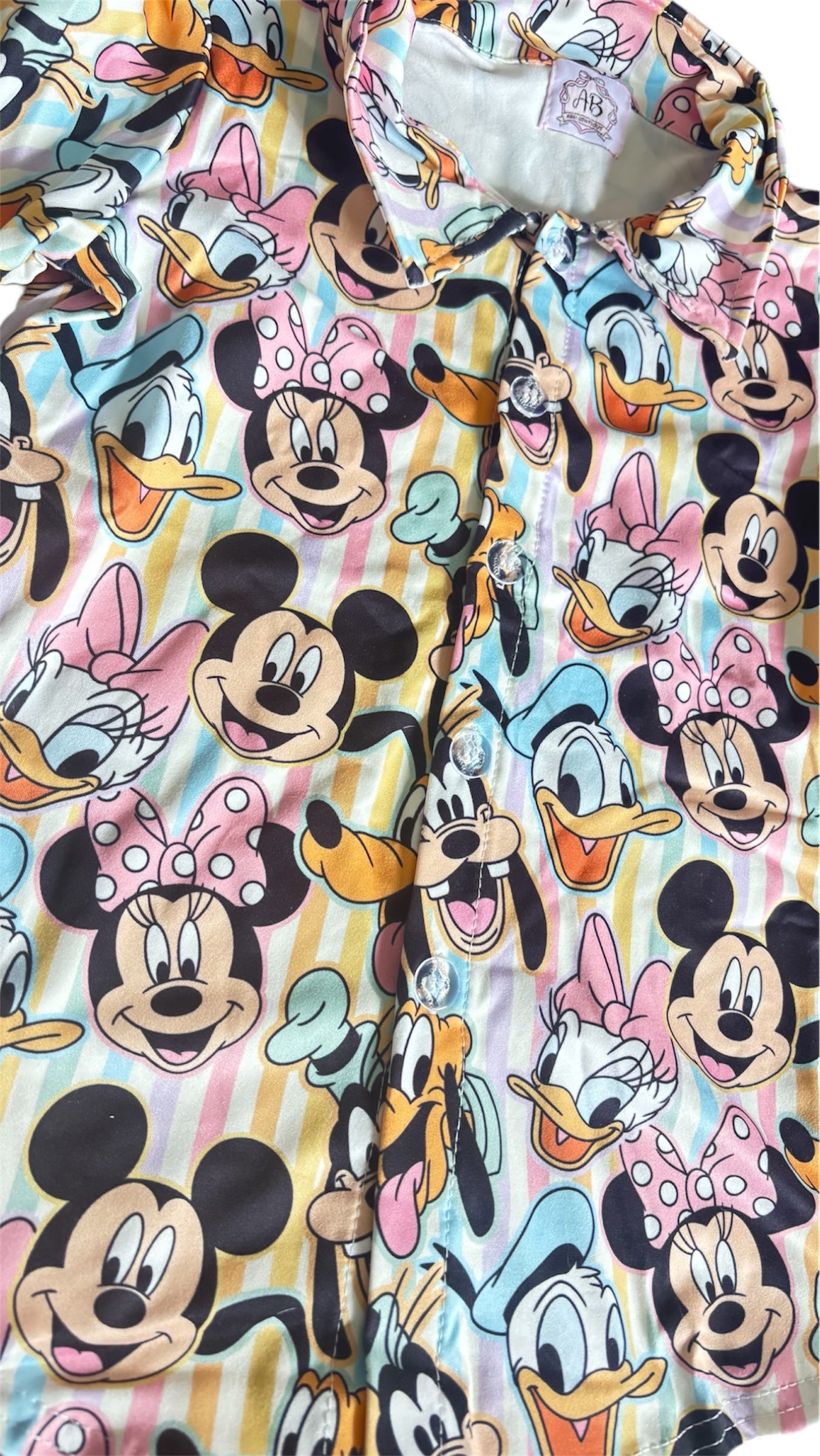Mouse and friends Boys Character Inspired Button Down Shirt β Kids Theme Park Outfit β Family Matching Vacation Shirt β Pastel Cartoon Button Up β Sibling Matching Set