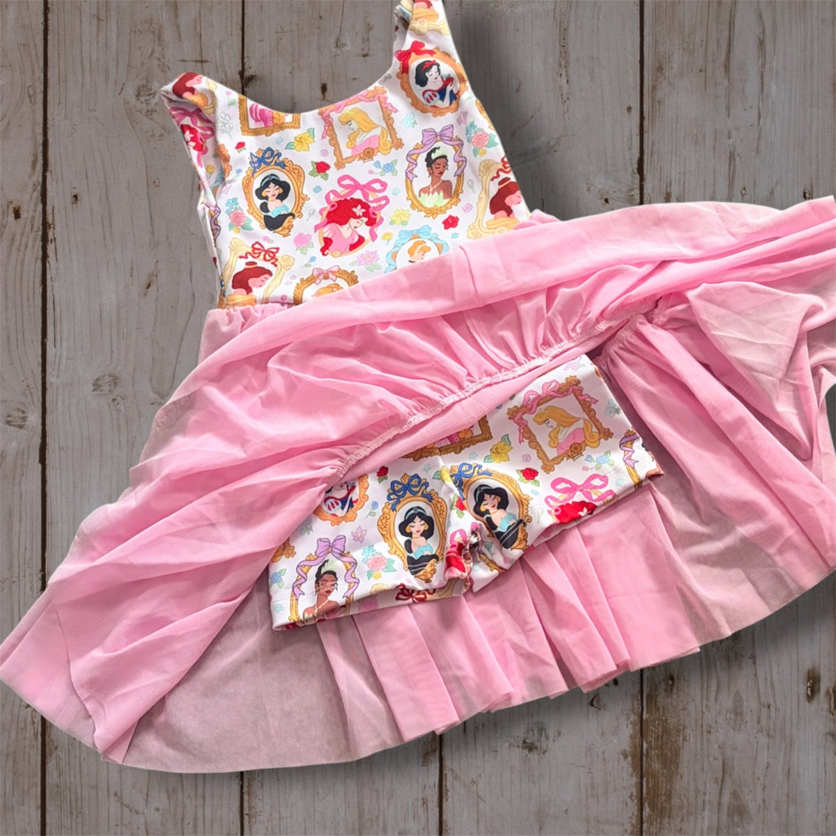 Girls Princess Dress | Pink Tulle Tiered Twirl Dress | Fairytale Character Boutique Dress | Girls Park Outfit