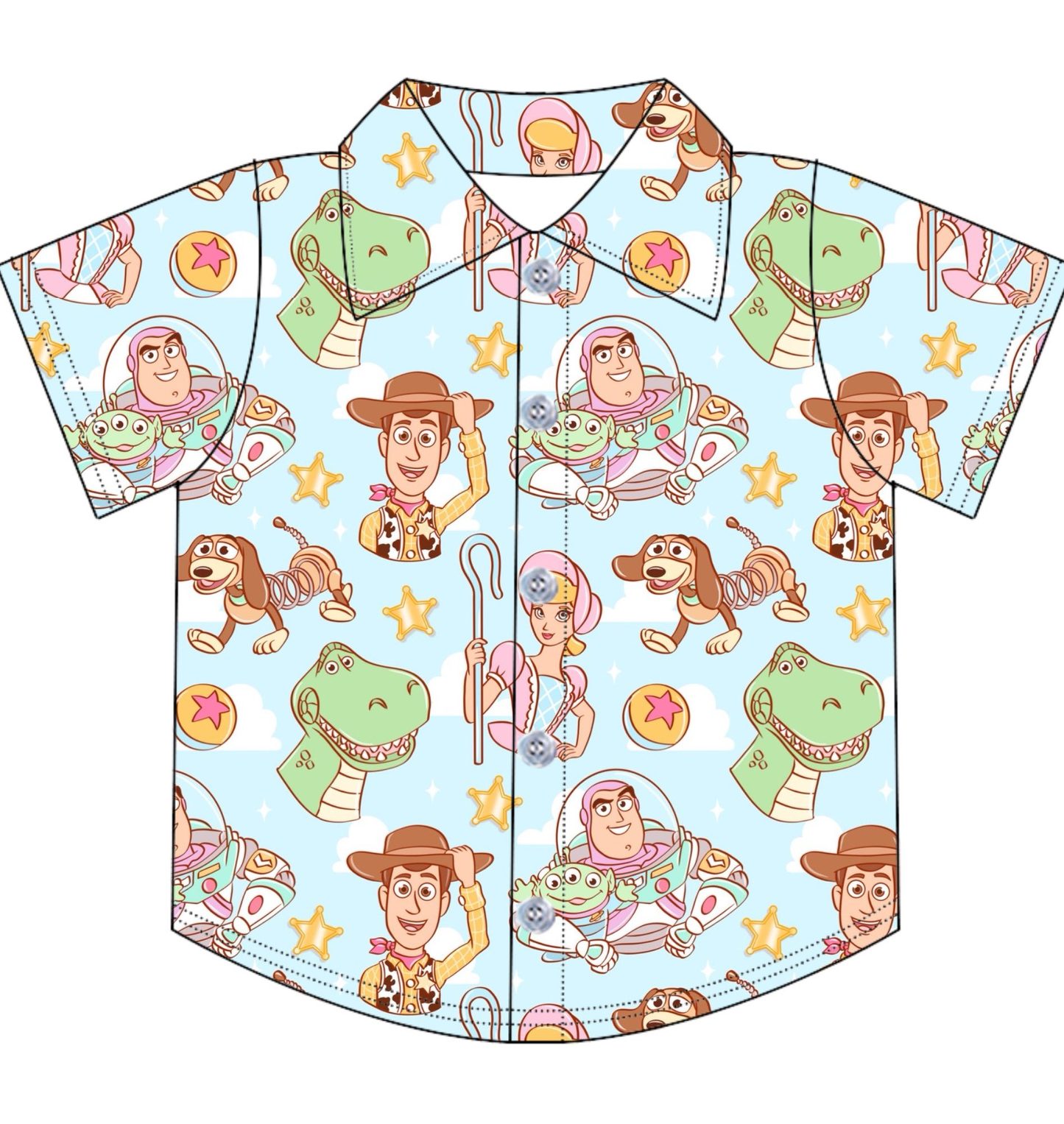 PREORDER boys/men’s Toy Friends button down