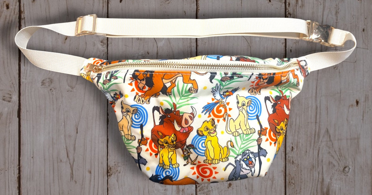 Lion King Belt Bag | Simba & Lion King Characters Fanny Pack | Colorful Disney Inspired Crossbody Waist Bag | Park Travel Bag