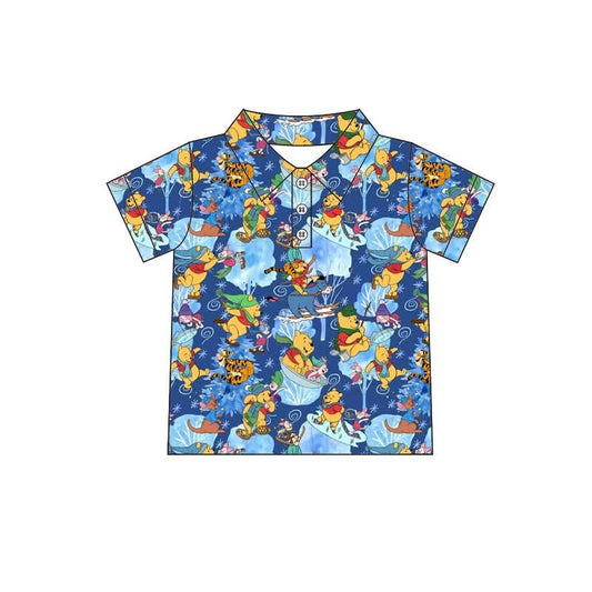 Winnie the Pooh Christmas Button-Up Shirt | Boys & Men’s Matching Holiday Shirt | Family Matching Christmas Outfit | Preorder