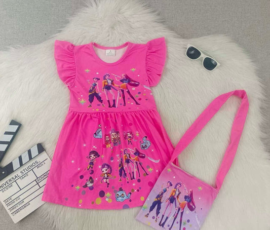 Huntrix How it’s Done Dress / golden/ hunters dress with purse