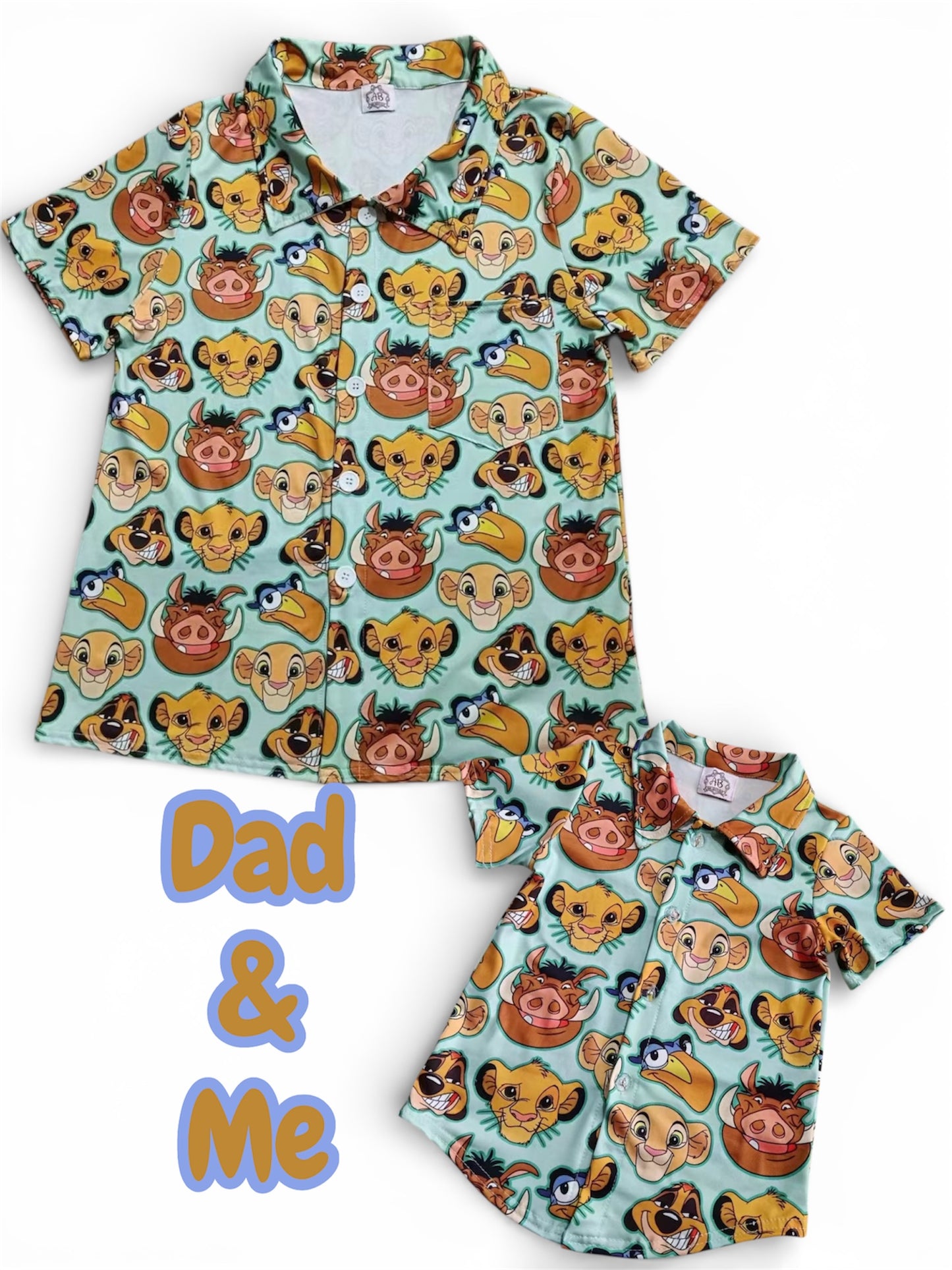 Safari Friends Button Down Shirt for Men | Family Matching Park Shirt | Dad & Son Matching Outfit | Vacation Button Down