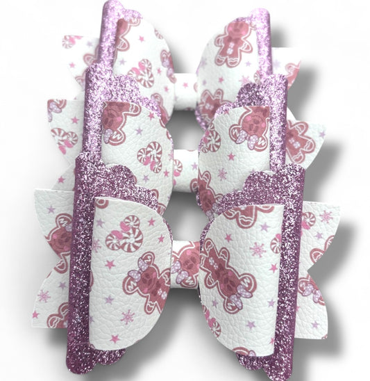 Sugarplum Gingerbread Bow 🍭💗