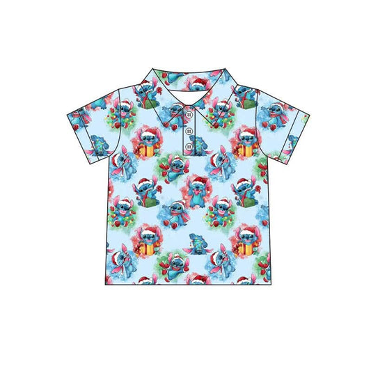 Stitch Christmas Button-Up Shirt | Boys & Men’s Matching Holiday Shirt | Family Matching Christmas Outfit | Preorder