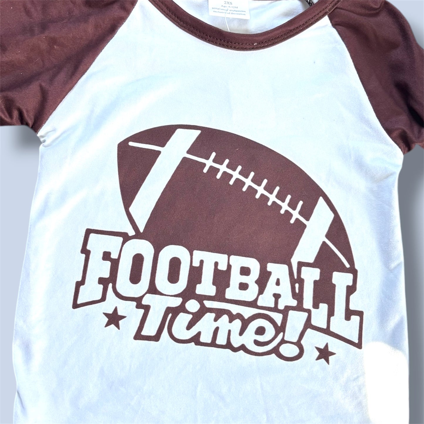 Girls Football Shirt | Ruffle Sleeve Raglan Tee | Kids Game Day Outfit | Cute Football Top for Girls | Fall Sports Shirt | Toddler Youth Football Tee