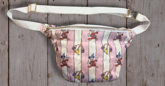 Pink Sorcerer Mickey Belt Bag | Mickey Mouse Magic Kingdom Fanny Pack | Pink Inspired Crossbody Waist Bag | Magical Park Day Travel Bag