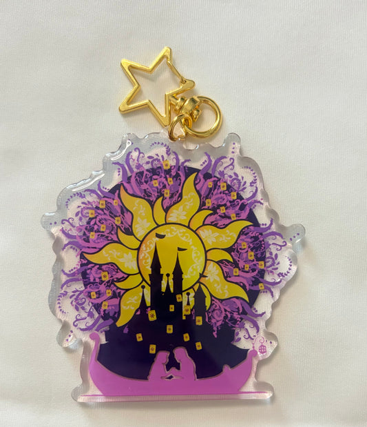 Lanterns Park Bag Charm | Tangled-Inspired Acrylic Keychain | Lantern Festival Theme Park Accessory