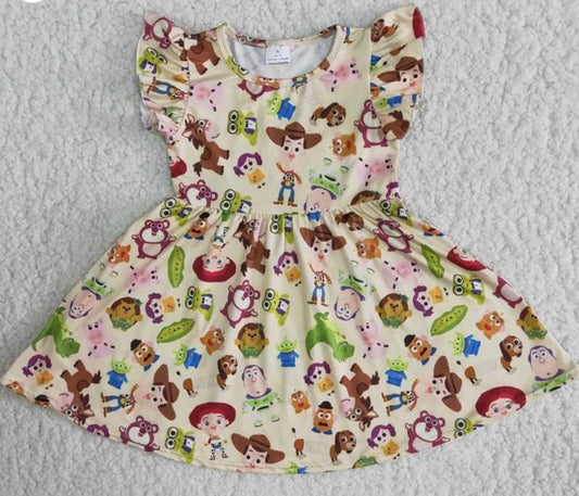 ✨Toy Story Twirl Dress – Girls Flutter Sleeve Dress | Cute Character Print Dress | Toddler & Little Girl Sizes✨