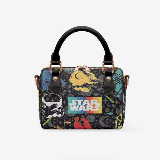 Star Wars Satchel Bag | Star Wars Character Print Handbag | Star Wars Crossbody Purse | Galactic Space Themed Bag | Star Wars Fan Gift
