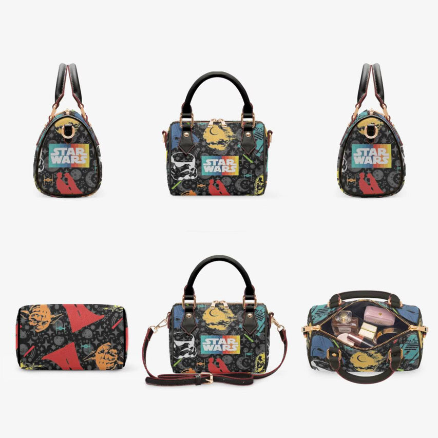 Star Wars Satchel Bag | Star Wars Character Print Handbag | Star Wars Crossbody Purse | Galactic Space Themed Bag | Star Wars Fan Gift