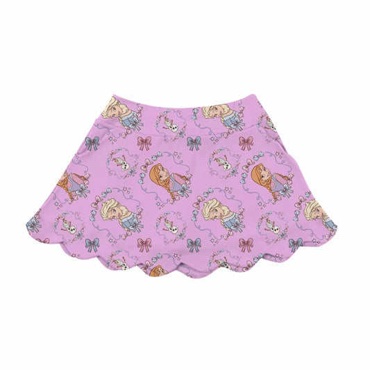 Princess Sister Pink Women’s Yoga Skirt | Magical Princess Ruffle Activewear Skirt | 2 Pocket Stretch Yoga Skirt | Inspired Park Outfit | Matching Family Pieces
