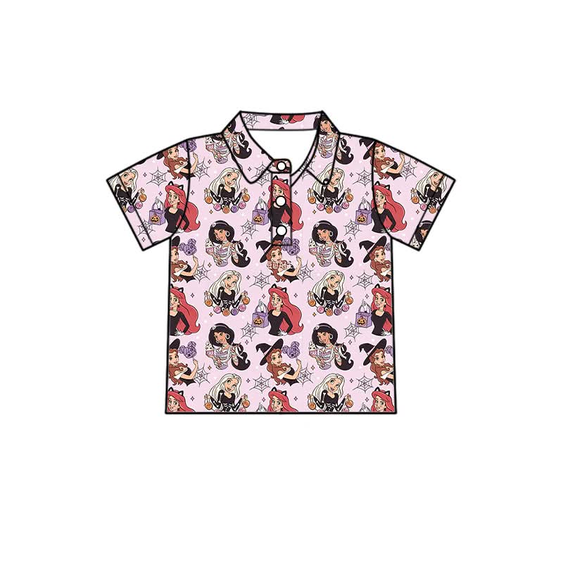 PREORDER Princess Halloween Family Matching Polo Shirt | Spooky Cute Princess Collared Shirt | Girls Halloween Boutique