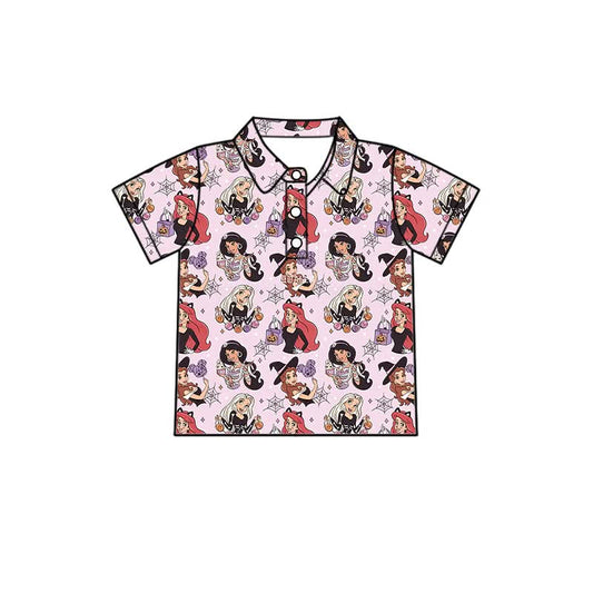 PREORDER Princess Halloween Family Matching Polo Shirt | Spooky Cute Princess Collared Shirt | Girls Halloween Boutique