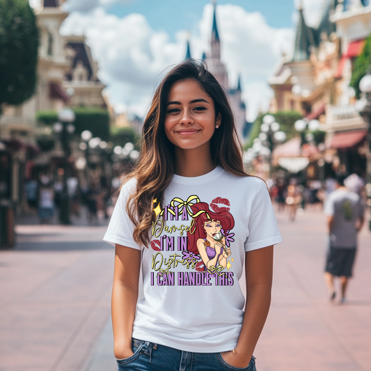 💜✨ “I’m A Damsel… I Can Handle This” Tee – Sassy Princess Inspired Shirt