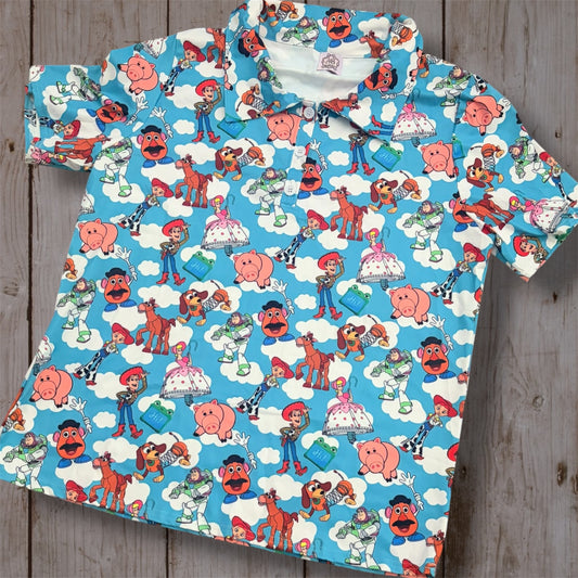 Toy Story Family Matching Polo | Disney Vacation Button Down for Boys & Men