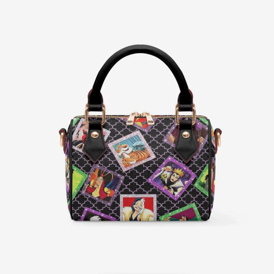 Villain Inspired Print Satchel Bag | Dark Character Handbag | Colorful Villain Print Crossbody Purse | Spooky Glam Travel & Park Bag