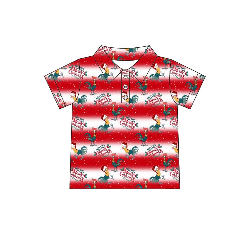 Preorder Family Matching Hei Hei Christmas Button-Up Shirt | Boys & Men’s Holiday Style Shirt | Festive Vacation Christmas Top