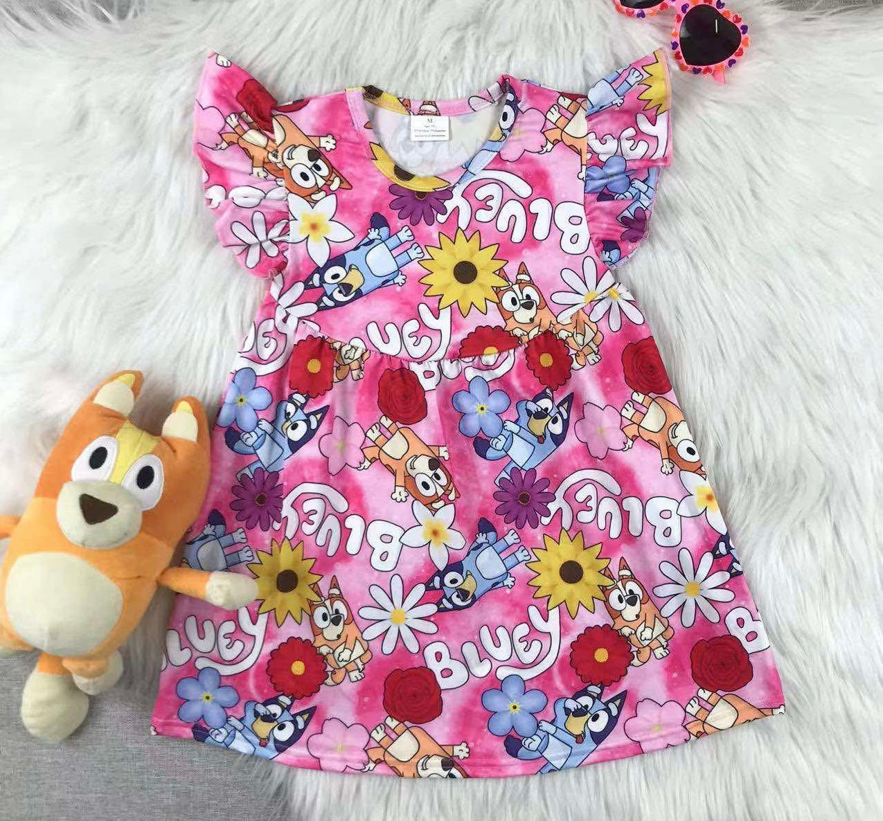 Springtime Blue Dog dress