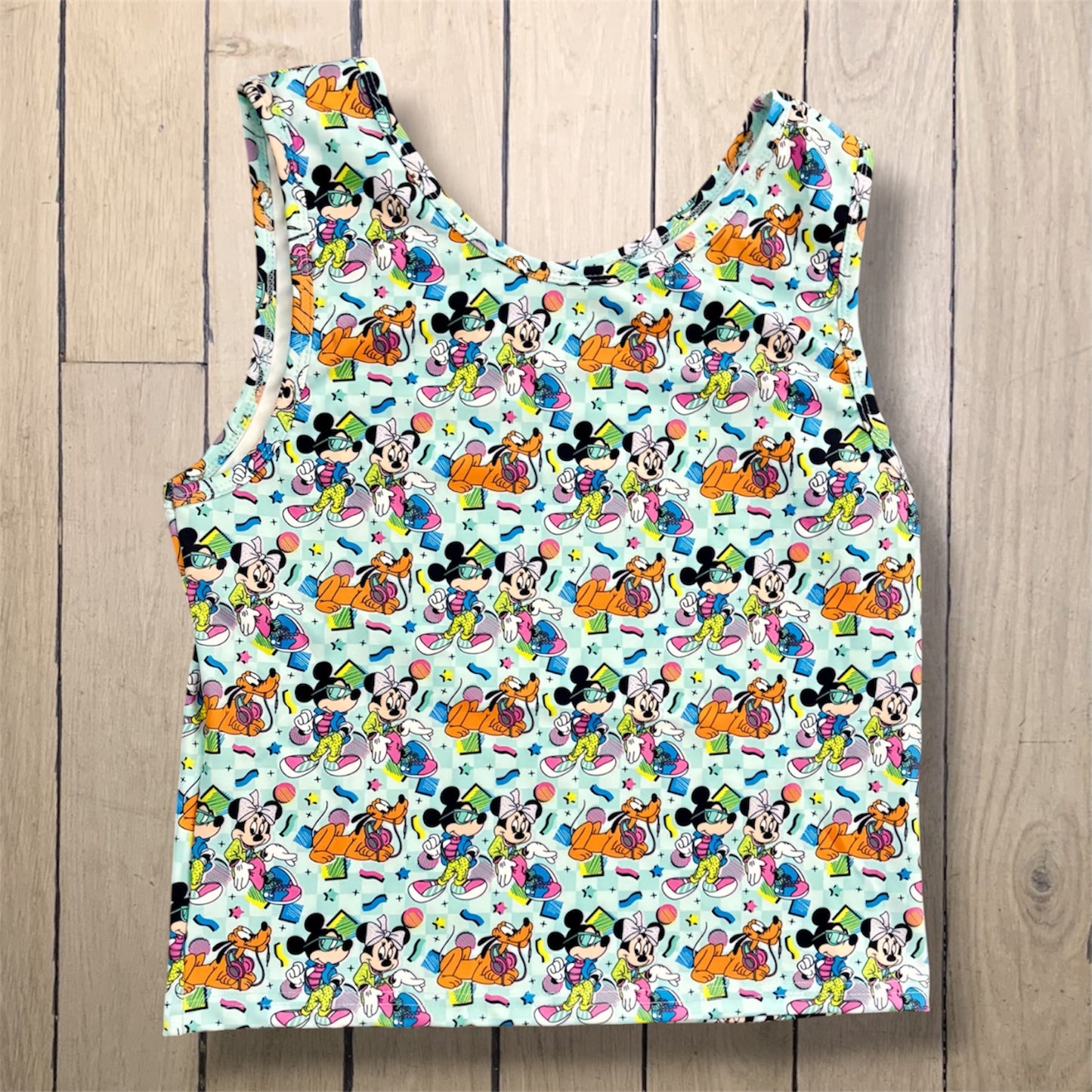 Retro Mouse Tank Top for Women | Stretchy Pastel Theme Park Tank