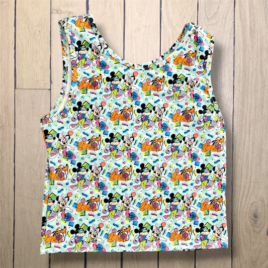 Retro Mouse Tank Top for Women | Stretchy Pastel Theme Park Tank