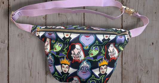 Villains Belt Bag | Maleficent, Ursula, Evil Queen & Cruella Fanny Pack | Villain Character Crossbody Waist Bag | Disney Park Bag