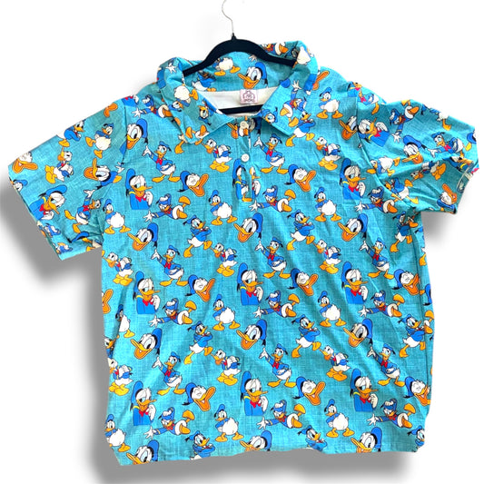 Donald Button Down Shirt | Kids & Adult Disney Shirt | Donald Duck Hawaiian Shirt | Family Matching Disney Outfit | Vacation Shirt