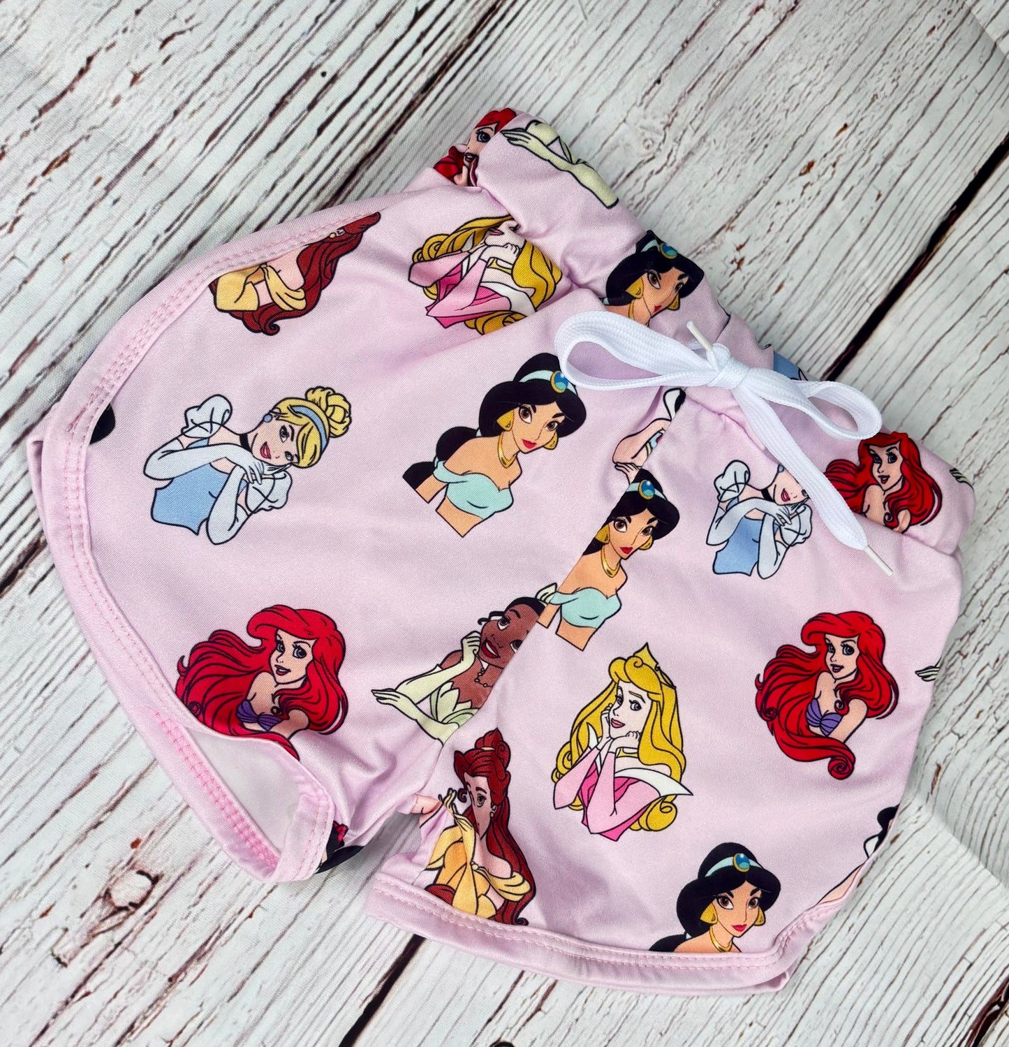 Classic Princess Inspired Girls Shorts | Magical Character Summer Shorts | Boutique Kids Lounge Shorts | Soft Lightweight Play Shorts