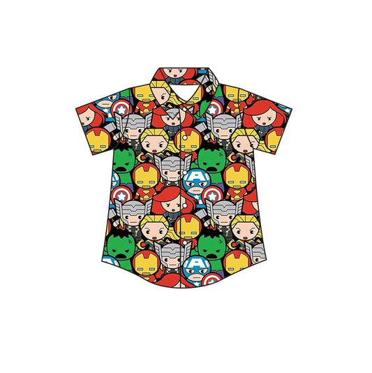 PREORDER boys/men’s Hero’s Cartoon button down